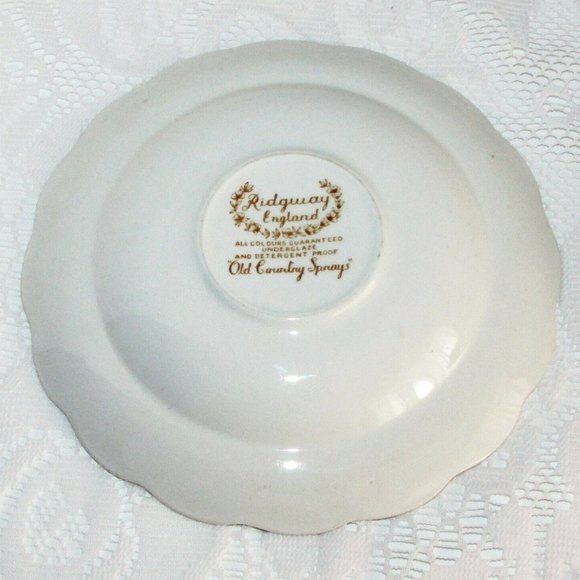 Ridgway OLD COUNTRY SPRAYS 2 Saucers Floral England Vintage Cottagecore - Picture 5 of 5